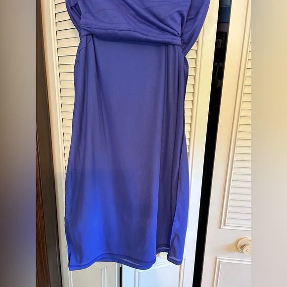 Simply Vera Blue Hi-Lo Lined Dress - Picture 4 of 4